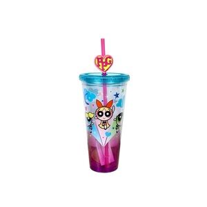 Colorful Cartoon Character Tumbler with Straw
